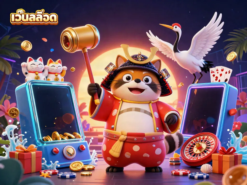 Experience the vibrant action of เว็บสล็อต with cheerful characters and exciting slot game visuals.