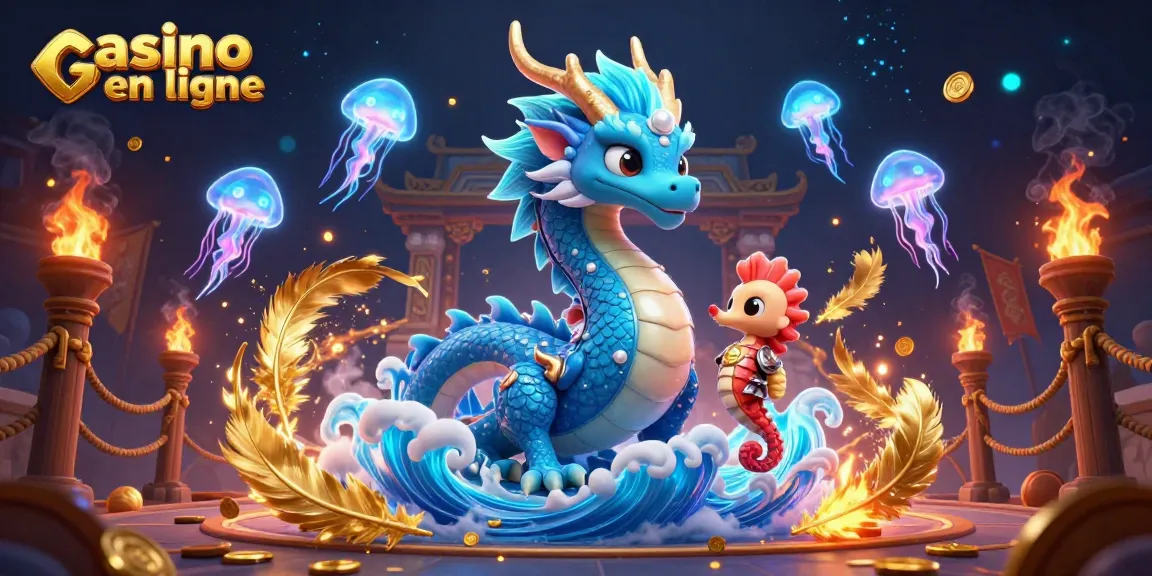 Casino en ligne : dragon d'eau et chevalier seahorse dans un monde de jeux vibrants