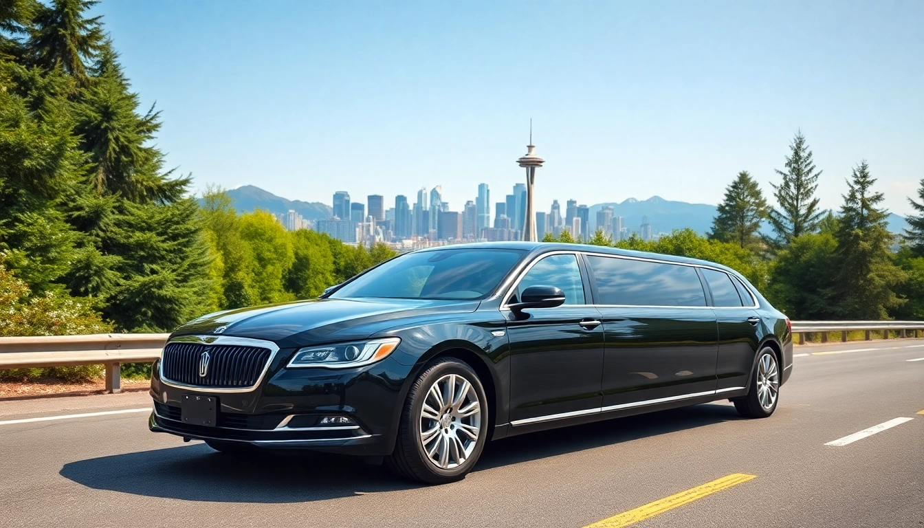 Experience a luxurious limo service vancouver to seattle with a scenic view of the city.
