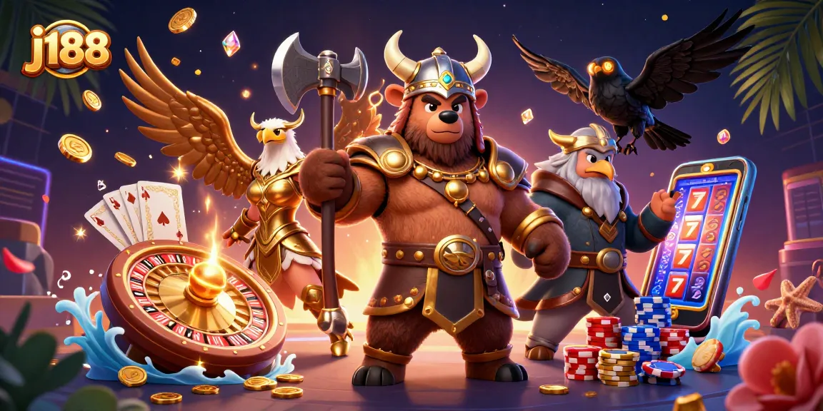 Spin to win at j188 and unleash fortune with Viking might and eagle's wisdom!