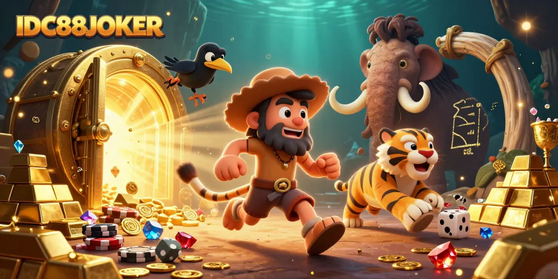 Experience thrilling gameplay at IDC88JOKER with dynamic casino action, colorful treasure scenes, and engaging characters.