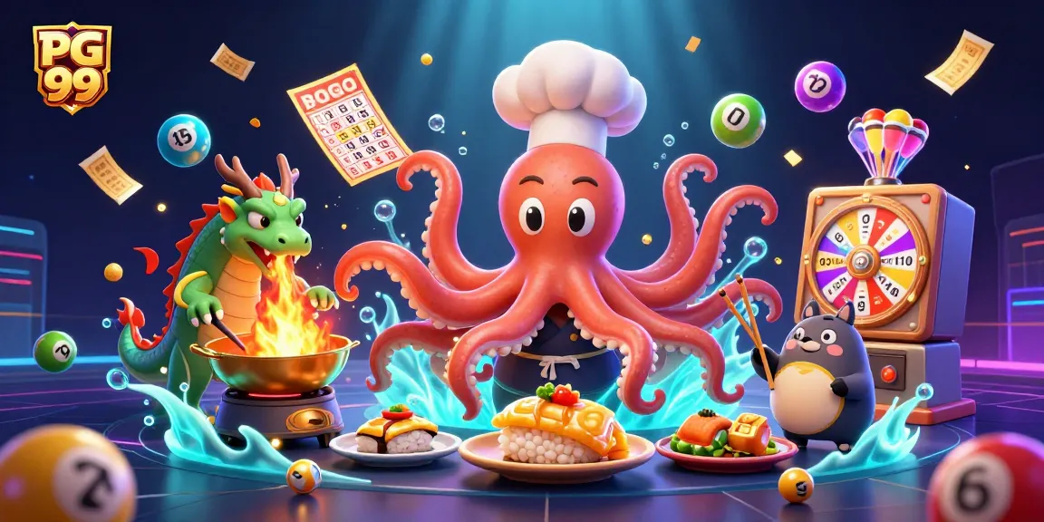 Experience dynamic gambling excitement at PG 99 with vibrant casino game elements and characters.