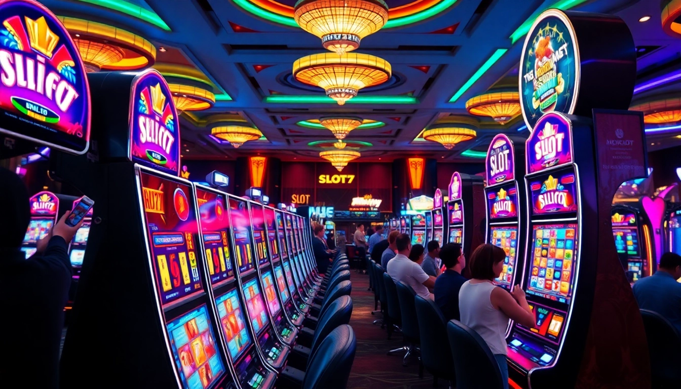 Slot77 pengalaman gaming yang memukau dengan pemain bersemangat di kasino.