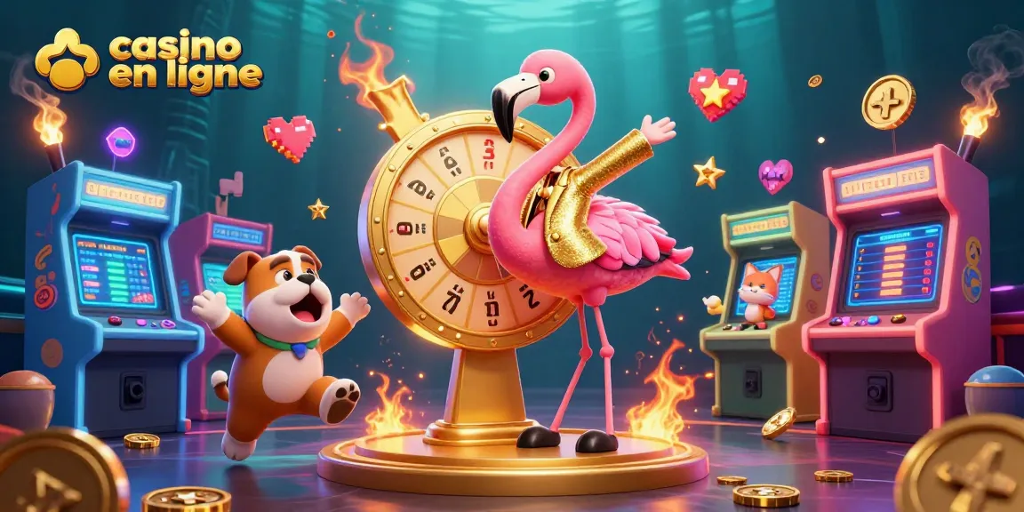 Participer à des jeux au casino en ligne avec une ambiance dynamique et colorée.