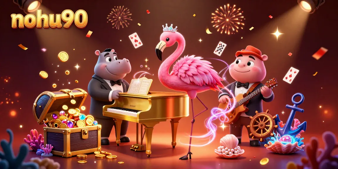 Experience the thrill of nohu90 as colorful characters animate a vibrant casino scene filled with jewels and treasures.