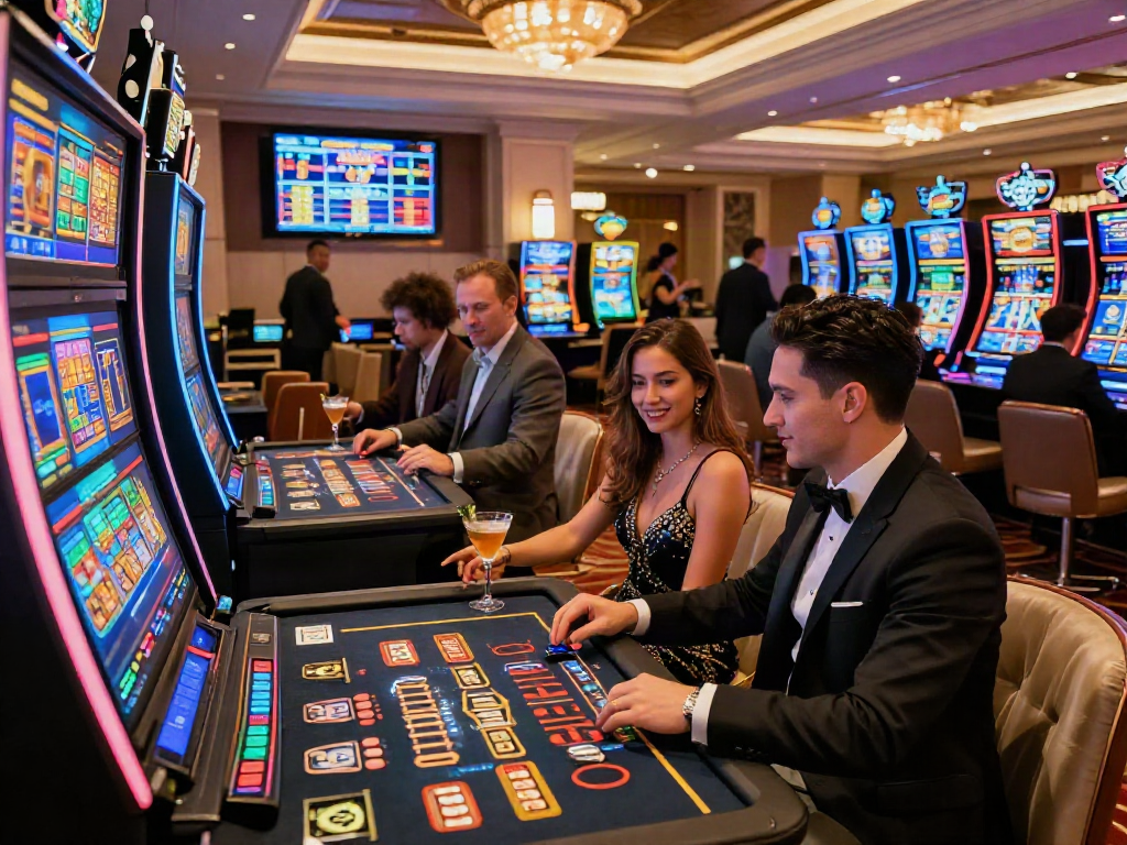 Pengalaman LUXURY111 Online dengan pemain slot di kasino mewah.