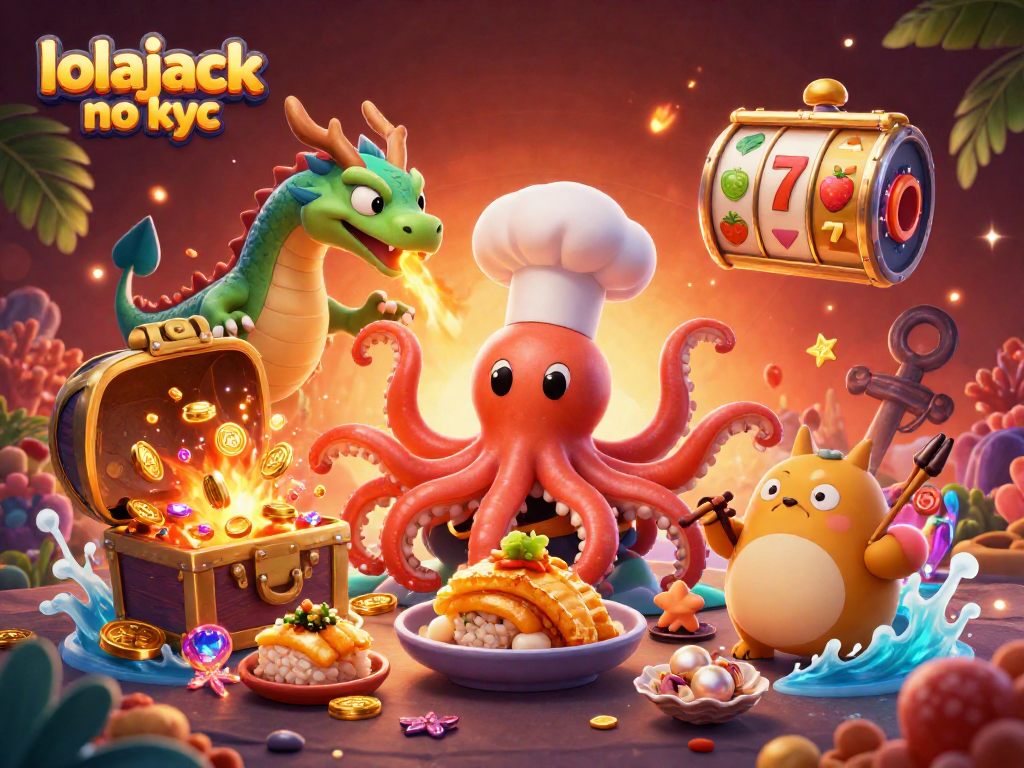 Experience thrilling gameplay with lolajack no kyc—join the sushi chef octopus in a vibrant casino adventure!