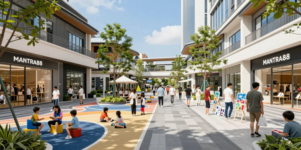 Community engagement at MANTRA88 showcasing vibrant commercial spaces and entertainment experiences.