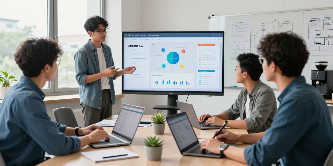Developers collaborating on openclaw skills in a modern workspace with vibrant displays.