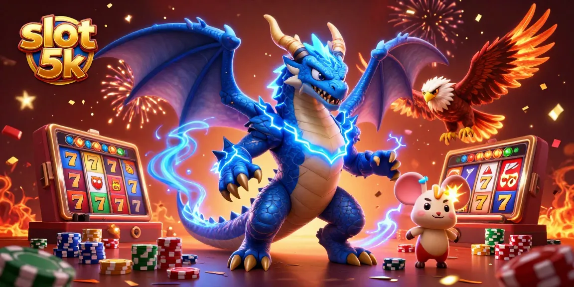 Spin the slot 5k reels with thunder dragon, wind hawk, and jackpot excitement!