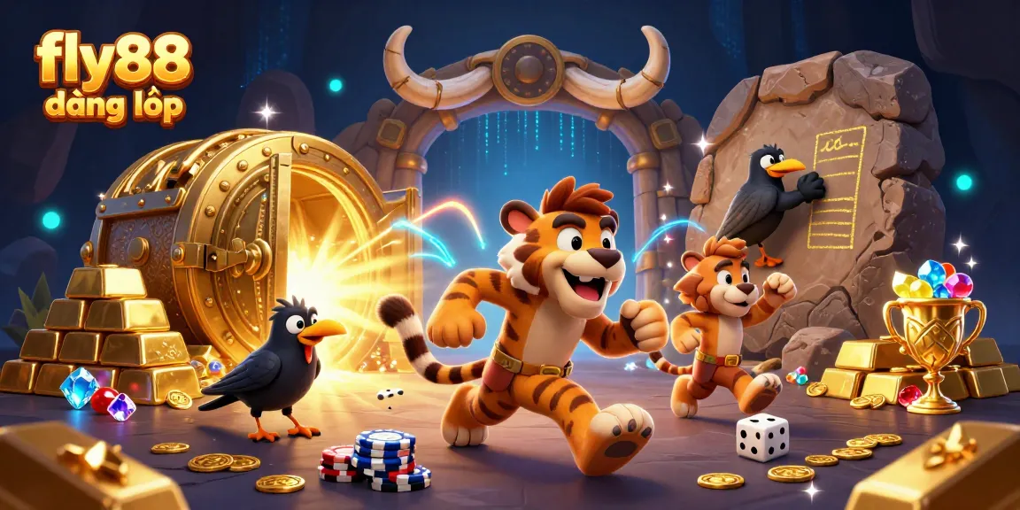 Experience fast-paced gaming with fly88 đăng nhập in a dynamic prehistoric casino scene.