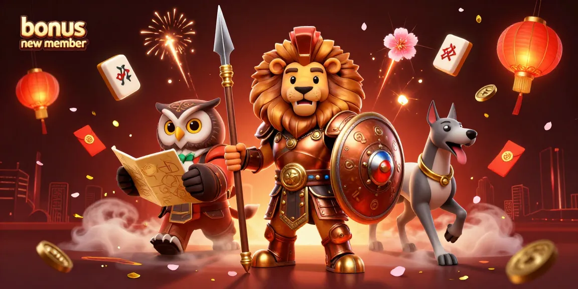 Engage with exciting gameplay featuring bonus new member rewards in this vibrant casino scene.