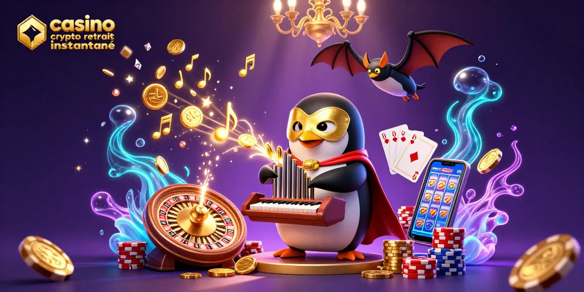 Débloquez vos gains rapidement avec le casino crypto retrait instantané et l'orgue magique de notre pingouin de l'opéra.