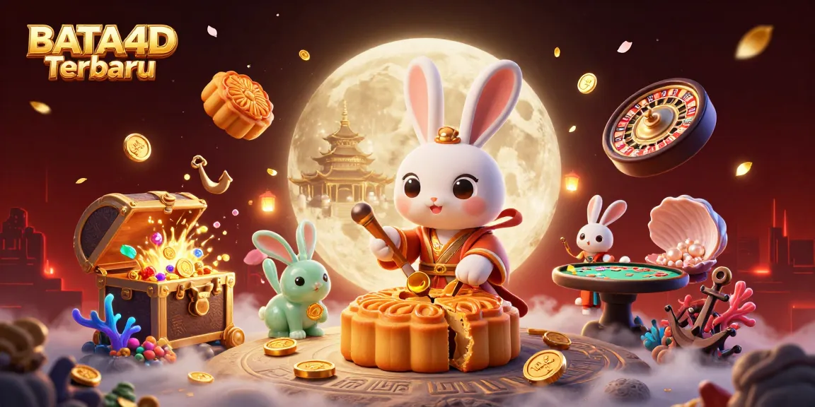 BATA4D Terbaru features engaging casino elements with moon rabbits on the lunar surface, promoting exciting gameplay.